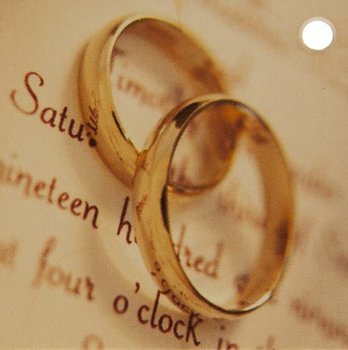 10x kaartje ringen vierkant donker